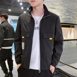 Chaqueta para hombre 21ss otoño nuevo coreano juventud estudiante moda marca abrigo delgado y guapo ropa casual para hombres