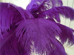 Atacado 100pcs transporte gratuito / lot 18-20inch (45-50cm) penas de avestruz roxo plumas para peça central do casamento decoração de casamento decoração de penas