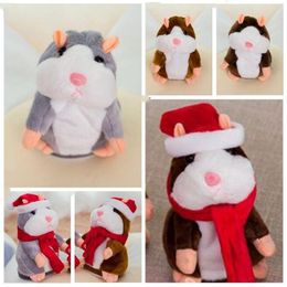 Educational Toy Christmas Children Gifts Talking Hamster Mouse Pet Plush Dolls Speak Talking Sound Record Hamster Stuffed Toys 15cm CZYQ6329