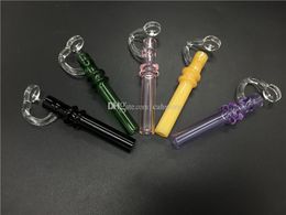 Labs Glass Taster Smoking tobacco oil wax hand pipes CONCENTRATE TASTERS 10mm borosilicate tubing with an extension designed for dabbing