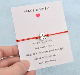 Lucky Red Thread Adjustable Wish Bracelets For Women Men Kids compass Charm Bracelet Best Gift For Birthday