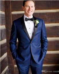 mens suits blazers custom made costume homme slim fit groomsman suit for men navy blue men suit wedding mens suits jacketpants
