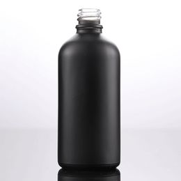 Black Glass Bottle With Glass Eye Dropper 30ml 50ml 100ml Wholesale E Liquid Bottles For Essence Perfume Skin Care Products
