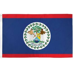 Belize Flag 3x5 ft High Quality Polyester Printing Flying Hanging Indoor Outdoor 90x150cm Custom Country Flag Banner BIZ National Flag