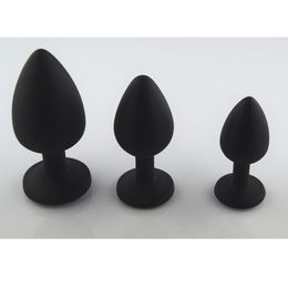 3pcs/lot Sexy Silicone Jewelled Anal Plug Set Adult Sex Toys For Women Man Gay,butt Plug Set,anal Trainer Butt Plugs Sex Products Y19052403