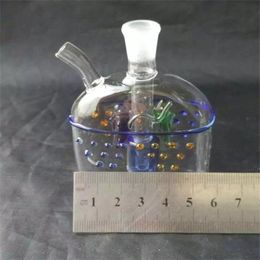 Flat Pisces Glass Hookah Pot , Water pipes glass bongs hooakahs two functions for oil rigs glass bongs