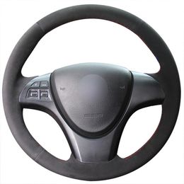 -Camoscio nero fai da te della copertura del volante per Suzuki Kizashi 2010