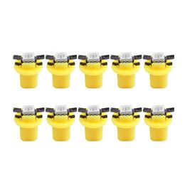 50Pcs B8.5D 509T B8.5 Led Yellow T5 1smd Lamp Car Gauge Dashboard Panel Cluster Dash Bulb Dashboard instrument Light Replacement Bulbs Lot