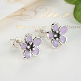 Wholesale- Sakura Ring Luxury Designer Jewellery for Pandora with original box plated 18K gold high quality ladies earrings holiday gift