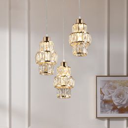 Led Nordic Luci Del Pendente Di Cristallo Dell Oro Sospensione Per Dining Table Bar Cucina Soggiorno Lampada Industriale Modern Light