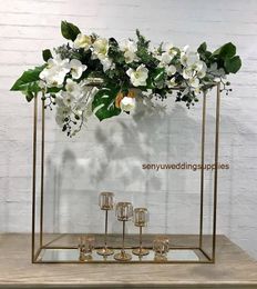 Tall Gold Metal Wedding Flower Display Stand Vases Metal Flower Long Stand For EventTable Centrepieces senyu0419