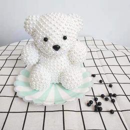 Creative Other Arts and Crafts Gifts Diy Pearl Bear Kit 20cm Foam Bear For Birthday Gift Different Colours 8mm Pears Interesting Free