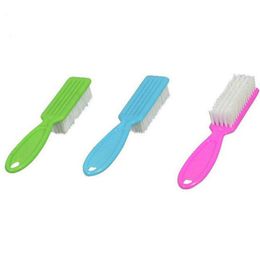 Pro Nail Scrub Brushes Health Beauty Care Accesory Nail Art Plastic Cleaning Brush Finger Nail Care Dust Clean Manicure LX7321