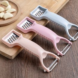 Multifunctional Fruit Peeler Vegetable Shredder Potatoes Carrot Grater Home Vegetable Fruit Cutter Garlic Masher Kitchen Accessories