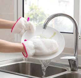 bamboo Fibre dishwashing dish washing gloves waterproof kitchen cleaning hand cloth magic protective multipurpose household glove