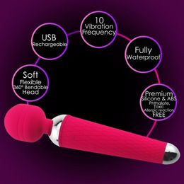 Adult Sex Toys for Woman USB Rechargeable Oral Clit Vibrators for Women Magic Wand Vibrator G-spot Massager 02
