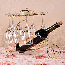 New Decorative Retro Metal Wine Bottle Storage Holder Rack Bar Display Stand Bracket Barware Supplies Accessories Decoration Preference