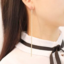 Long Chain Earring Tassel Line Drop Earrings Women Fashion Chic Party Ear Jewellery Gold Silver