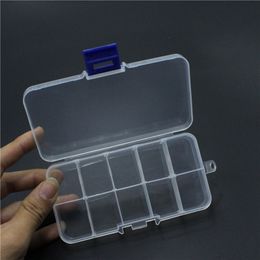 10 Gird Removable Jewelry Boxes Plastic Home Storage Organizer Cosmetic Boxes Cases Pill Box