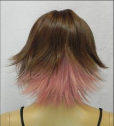 WIG shipping NEW short Brown and pink wigs for women health hair