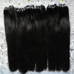 Micro Loop Hair Extensions Micro Bead Human Hair Remy Brazilian Beads 100G Remy Brazilian Straight Loop Micro Ring Human Hair Extensions