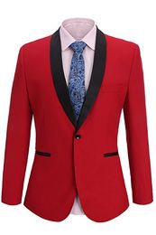 Popular One Button Groomsmen Shawl Lapel Groom Tuxedos Men Suits Wedding/Prom Best Man Blazer ( Jacket+Pantst+Tie) 815