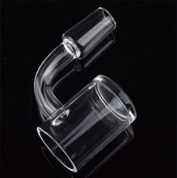 4mm Thick Bottom 45 90 degree quartz banger nail 10mm 14mm 18mm male female clear joint Domeless quartz nail for Oil Rigs