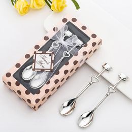 Love Stainless Steel Spoon Tea Coffee Drinking Teaspoon Bridal Shower Wedding Bridal Party Favors Lover Valentine's Gift LX7494