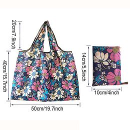 Nylon Waterproof Folding Shopping Bag Handbags Travel Large Capacity Portable Eco Friendly Storage Grocery Reusable Tote Bags