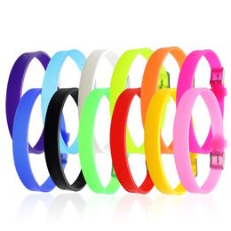 2020 Popular Adjustable Girls and Boys Favorite Colorful Silicone Rubber Bracelet Sweet Rainbow Bracelet 50PCS Wholesale