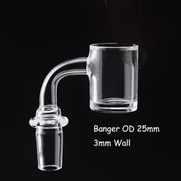 New Bevelled Edge 3mm Wall 4mm Bottom Quartz Banger With 10mm 14mm 18mm New Joints Quartz Banger Nails Suitfor Glass Bongs Oil Rigs