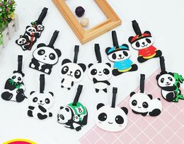 Cartoon PVC Panda Luggage Card Wedding Bridal Shower Favours Party Gifts
