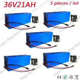 Wholesale 5pcs/lot Hot Sales 36V Lithium Battery 36V 20AH Electric Bike Battery 36 V 20AH 1000W Scooter Battery with 30A BMS 42V 5A Charger