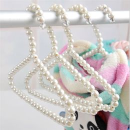 Pearl Clothing Hanger Dog Hangers for Clothes Baby kids Pearl Plastic Pet Hangers Dog Cat yq01521