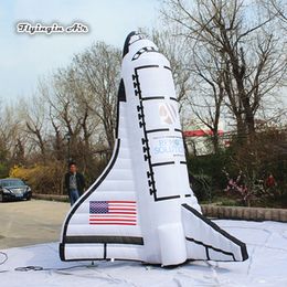 Customized Advertising Inflatable Space Shuttle 3m Simulated Aircraft Blow Up Rocket Spacecraft Replica With Custom Printing For Technology Exhibition