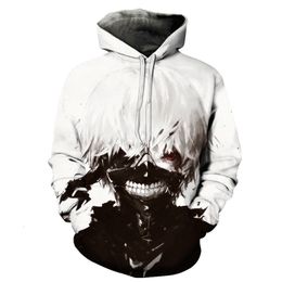 2019 Nova Venda Quente Tóquio Ghoul Hoodies Mens Hooded Pullovers Ken Kaneki Impresso Mouzis Moletom Com Capuz Moletons V191105
