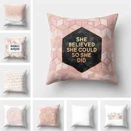 The sofa cushion Pillow Case Cover Home Textiles Decoration Sofa Car Cushion Decorative Cover Cotton 45cm 39Styles 100pcs T1I1130