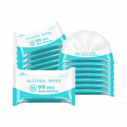 10PC Alcohol Wipes Portable 75% Disinfectant Wipes Skin Cleaning Care Wipes Antiseptic Tools alcohol Tissue Box