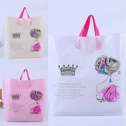 Plastic Gift Bag With Handle Tote Bag Thick Boutique Gift Clothing Packaging Bags Garment Shopping Package Bag