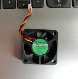 Original SUNON 4010 KDE1204PFV2 DC12V 0.6W three-wire silent magnetic suspension fan