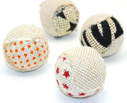 4pcs/pack Ball Cat Toy Interactive Cat Toys Play Chewing Rattle Scratch Catch Pet Kitten Cat Exercise Toy Balls