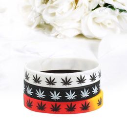 NEW Silicone Bracelet Bangles Black White Colour Wristband Fashion Jewellery print Bracelet