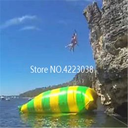 Free Shipping 8*3m Bouncing Pillows Floating Beds Inflatable Jumping Pillow Water Blob Inflatable Trampoline free a Pump