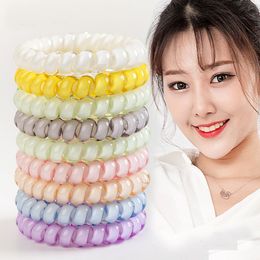Telephone Wire Cord Cum Hair Tie Girls HairBand Ring Rope Bracelet Hair Accessories 4cm Party Favour Gifts XD21586