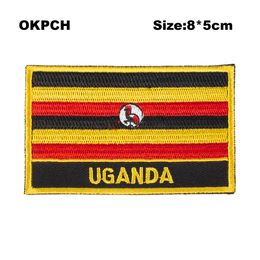 Free Shipping 8*5cm Uganda Shape Mexico Flag Embroidery Iron on Patch PT0185-R