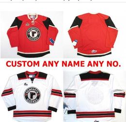 Custom Men Youth women Vintage # Customize QMJHL Quebec Remparts Red White Hockey Jersey Size S-5XL or custom any name or number