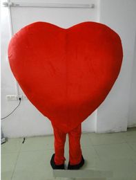 2019 factory new Adult Size Red Heart Mascot Costume Fancy Heart Mascot Costume free shipping