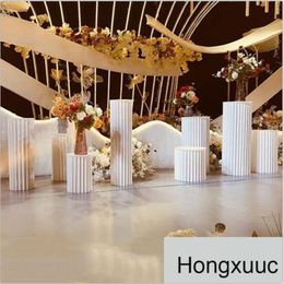 Pearly Origami Column Dessert Table Folding Roman Column Round Table Decoration Wedding Guide Window Booth Props Paper Column Stand