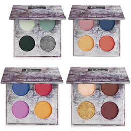 Pudaier Eye Makeup 4 Colours Matte Nude Eye shadow Palette Lasting Shiny Glitter Eye shadows Pigment Eyeshadow Palette 50pcs/lots DHL free