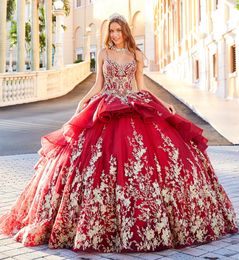 Luxury Quinceanera Dresses Spaghetti Straps Lace Appliques Beads Girl Pageant Party Gowns Lace-up Back Ball Gown Sweet 16 Prom Dress